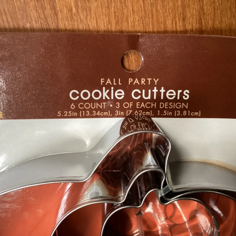 Fall Party Cookie Cutters New with tag 2 packs